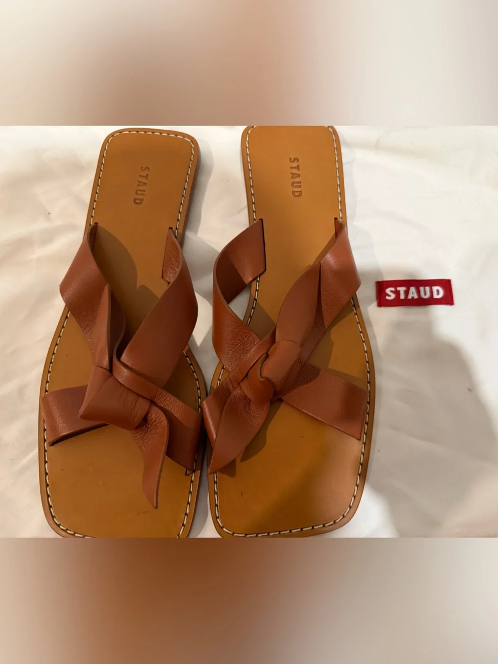 Staud Lei Sandal Tan Size 38
